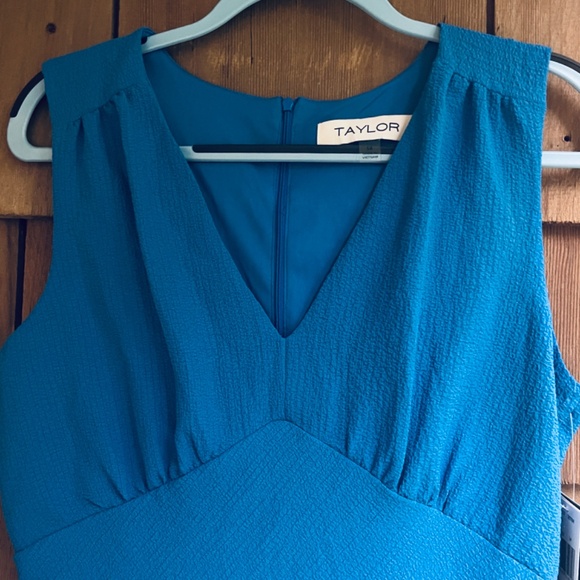 Taylor Women's Sleeveless V-Neck Shirred Sheath Dress Size 14 - Picture 9 of 16